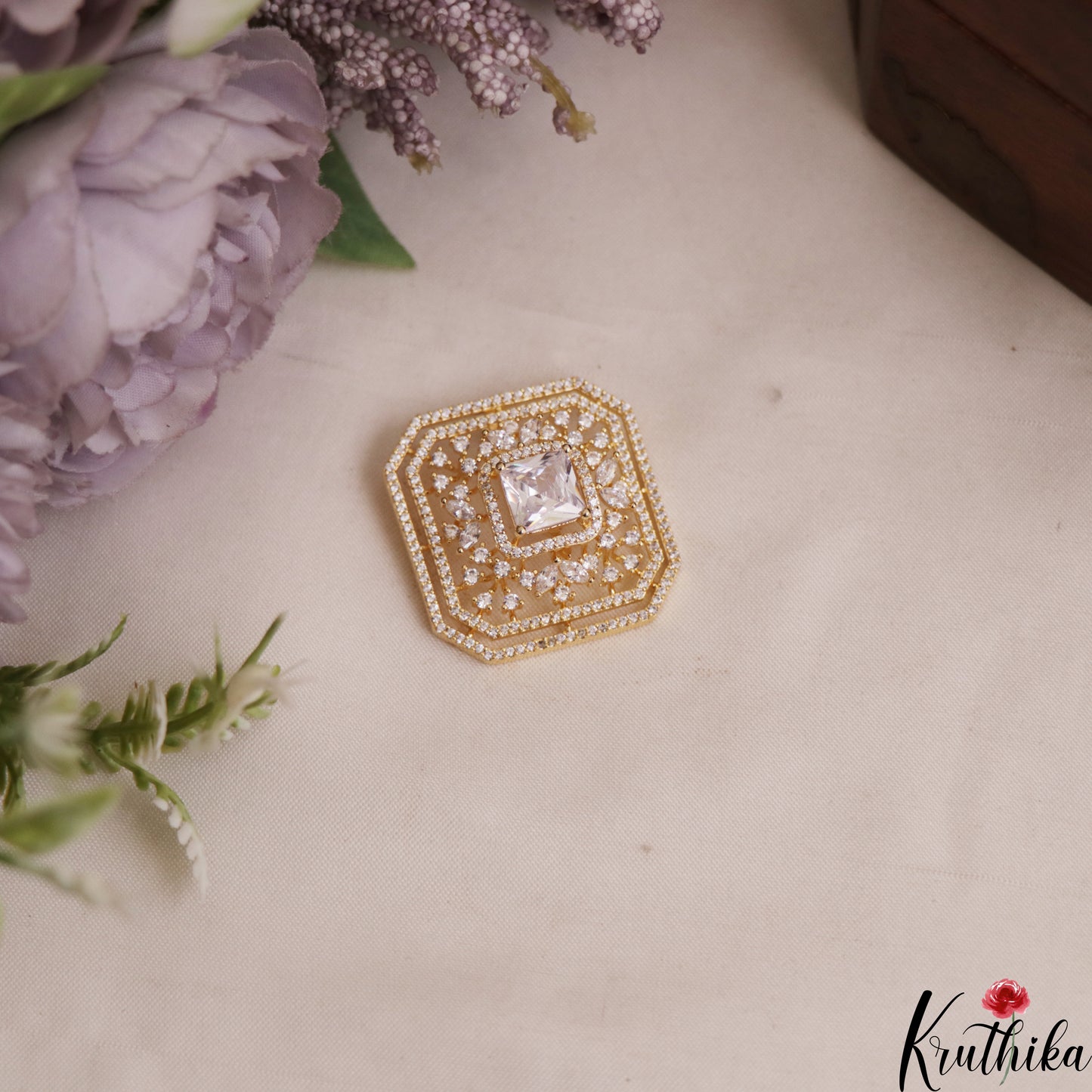 Trendy Geometric Motifs CZ Pendant Set PS289 (Available In 2 Colors)