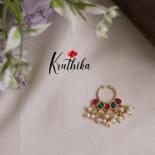 Elegant Guttapusalu Jadau Septum Nose Ring - No Piercing Required N32