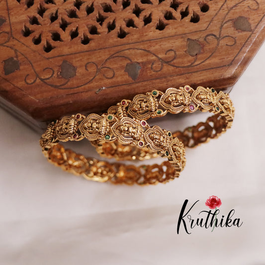 Beautiful AD Lakshmi Bangles B270 (Set of 2)