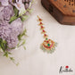 Classic Teardrop Motifs Kemp Maang Tikka With Green Bead Drops MT373 (Available In 2 Colors)