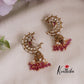 Grand Chandra Mayuri Jhumkas with Beads Drops E636 (Available in 2 Colors)