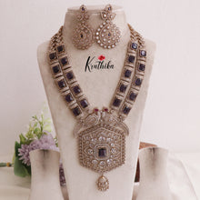 Grand AD Moissanite Peacock Haaram LH1888 (Available in 6 Colours)