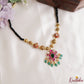 Pretty Jadau Pendant Black Thread Necklace NC3315
