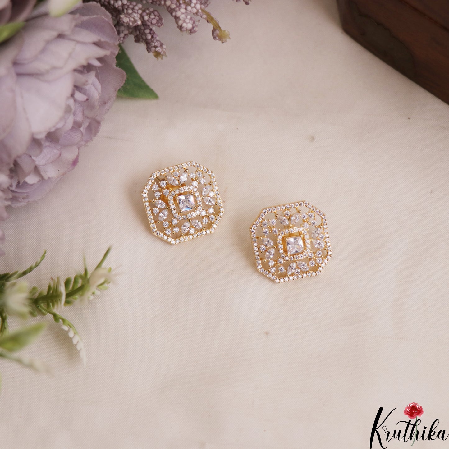 Trendy Geometric Motifs CZ Pendant Set PS289 (Available In 2 Colors)