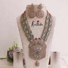 Grand AD Moissanite Peacock Haaram LH1888 (Available in 6 Colours)