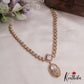 Gergous CZ Multi Stone Pearl Shape Pendant Necklace NC2129 Available in 3 Colors)