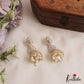 Classic Mango Motifs AD Jhumkas With Pearl Drops E1096  (Available In 3 Colors)