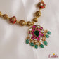Pretty Jadau Pendant Black Thread Necklace NC3315