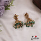 Gorgeous Antique Peacock Motifs Jhumka With Bead Drops E1004 (Available In 2 Colors)