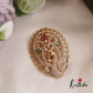 Elegant CZ Peacock Motifs Saree Pin SP41 (Available In 2 Colors)