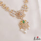 Elegant Floral Motifs CZ Victorian Necklace With Pearl Drops NC3264 (Available In 2 Colors)
