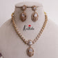 Gergous CZ Multi Stone Pearl Shape Pendant Necklace NC2129 Available in 3 Colors)