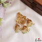 Classic Floral Peacock Motis Jhumka Jada Billa With Pearl Bead Drops J430 (Available In 2 Colors)