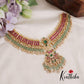 Premium Peacock Guttapoosalu Jadau Necklace With Pastel Green Beads NC2595