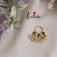 Elegant Guttapusalu Jadau Septum Nose Ring - No Piercing Required N32
