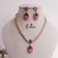 Gergous CZ Multi Stone Pearl Shape Pendant Necklace NC2129 Available in 3 Colors)