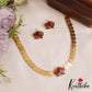 Elegant Lotus Lakshmi Motifs Kasu Choker NC2836