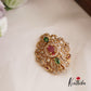 Sparkling CZ Leaf Motifs Saree Pin SP54