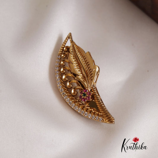 Elegant Kemp Leaf Saree Pin SP19