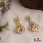 Classic Mango Motifs AD Jhumkas With Pearl Drops E1096  (Available In 3 Colors)