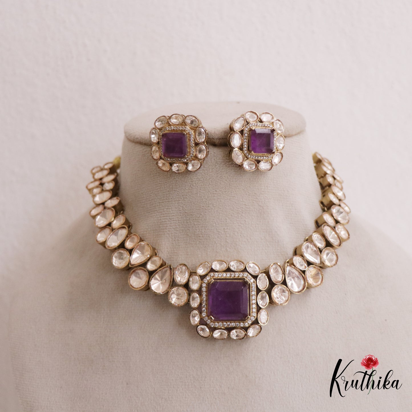 Elegant Mossanaite Choker NC2686 (Available In 4 Colors)