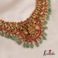 Premium Antique Lakshmi Nagas Jadau Necklace With Pastel Green Beads NC2555 (Available In 2 Colors)