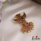 Stunning Peacock Motifs Jadau Saree Pin With Pearl Drops SP40 (Available In 2 Colors)