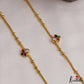 Simple Floral Pendant Jadau Anklets A66