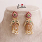 Beautiful Multi Stone Peacock Design Jhumkas Earring E511