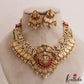 Stunning Antique Lakshmi Peacock Motifs Coral Kasu Choker NC2841
