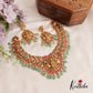 Premium Antique Lakshmi Nagas Jadau Necklace With Pastel Green Beads NC2555 (Available In 2 Colors)