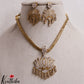 Elegant AD Sparkling Lotus Chain With Pendant NC2535