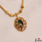Pretty Geometric Motifs Gold-Tone AD Pendant Chain Set NC3015