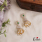 Classic Mango Motifs AD Jhumkas With Pearl Drops E1096  (Available In 3 Colors)