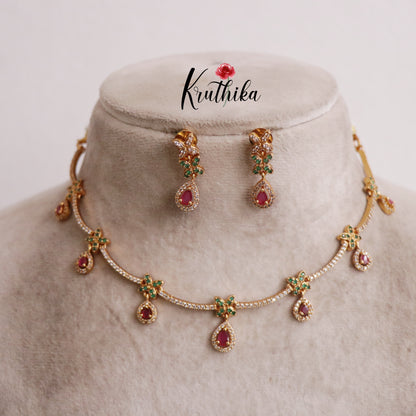 Simple AD Ruby Pendant Drops NC2219 (Available in 2 Colors)