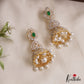Classic Mango Motifs AD Jhumkas With Pearl Drops E1096  (Available In 3 Colors)