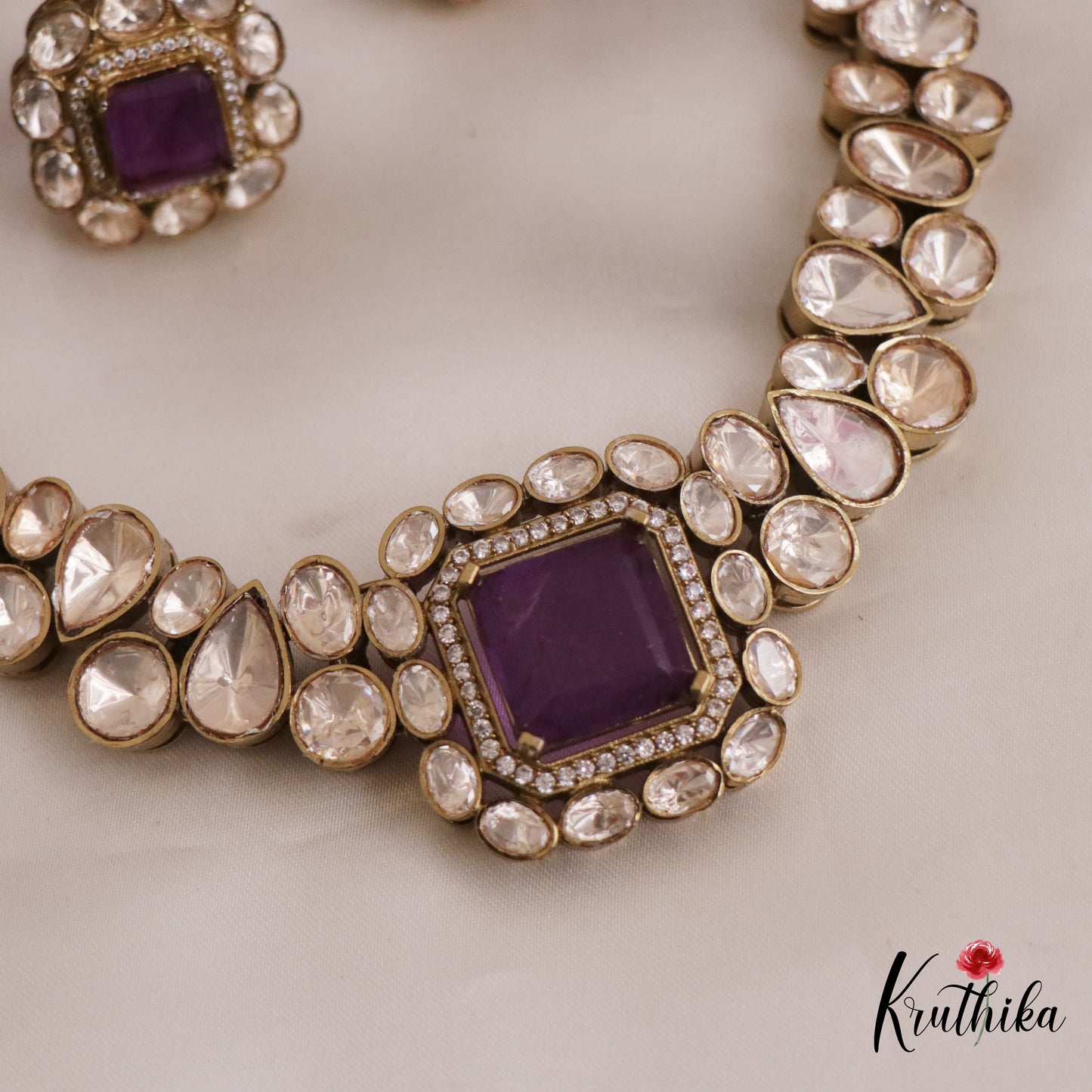 Elegant Mossanaite Choker NC2686 (Available In 4 Colors)