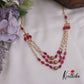 Simple Three Layer Beads & Pearls Mala Necklace NC2263 (Available in 2 Colors)