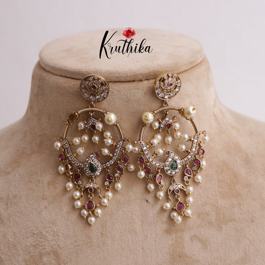 Beautiful Royale Chandbalis Pearl Drops E625