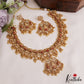 Premium Antique Lakshmi Peacock Motifs AD Coral Choker NC2842