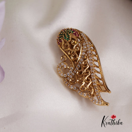 Stunning CZ Peacock Saree Pin SP39