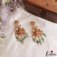 Gorgeous Antique Lakshmi Peacock Motifs Jadau Pendant Set With Green Bead Drops PS301 (Available In 2 Colors)