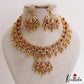 Premium Antique Lakshmi Peacock Motifs AD Coral Choker NC2842