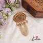 Stunning Kemp Floral Motifs Jhumka Jada Billa With Multi Strand Pearls J323