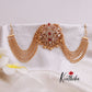 Premium AD Jada billa with Earchains golden bead drops J77