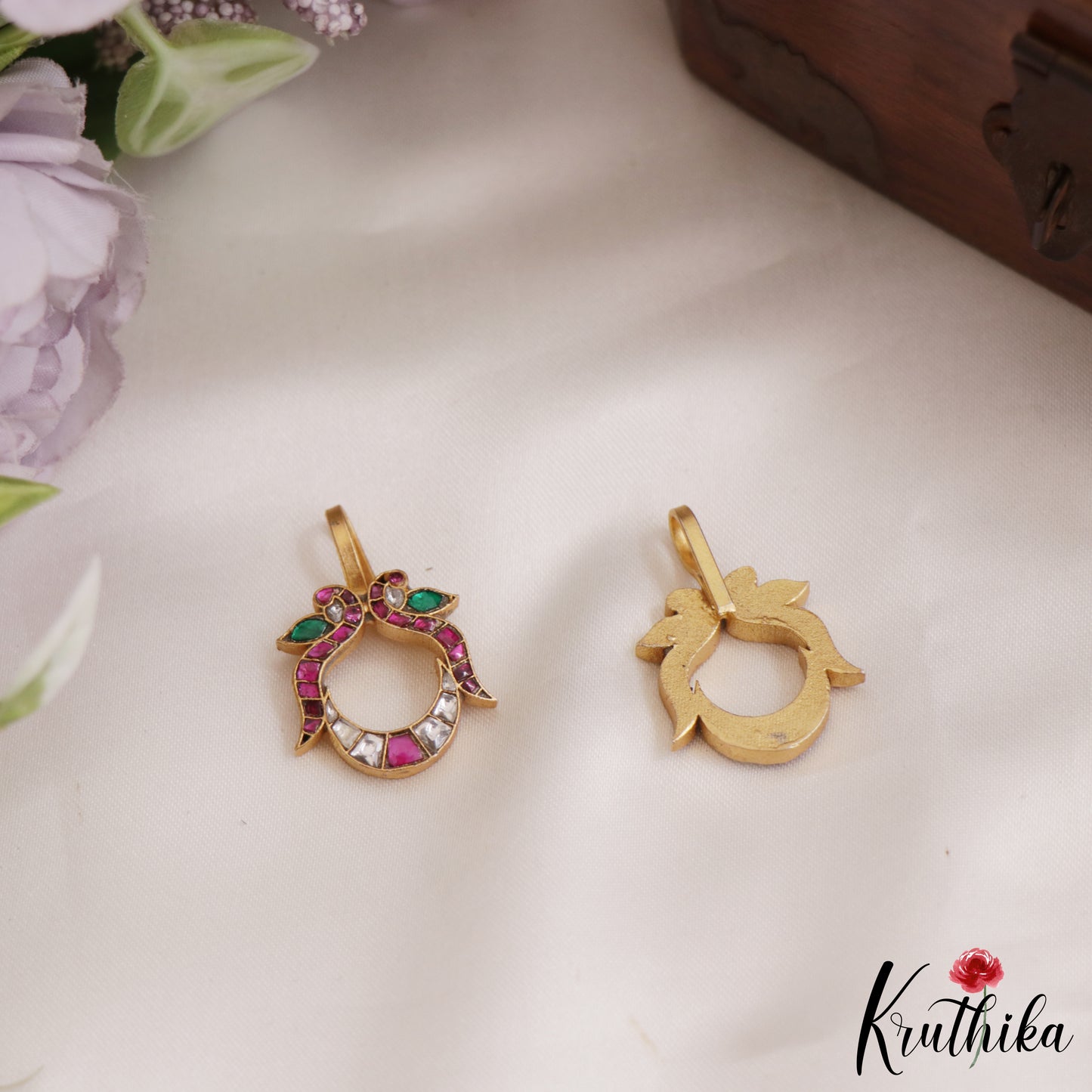 Beautiful Jadau Peacock Motifs Earcuffs | Upper Earrings | Bugadi Earrings E868