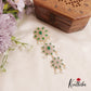 Classic CZ Flower Sparkling Jada Billa With Pearl Drops J268