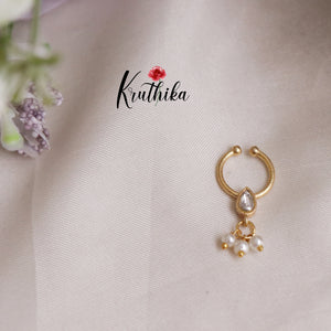 Gorgeous Jadau Septum Nose Ring - No Piercing Required N28 (Available in 4 Colours)
