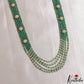 Sparkling Multi Layered crystal & Pearl statement Haaram with floral accents LH2081 (Available In 16 Colors)