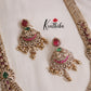 Royal Bridal Peacock Antique Jadau Haaram and Jhumka Drops LH1937 (Available in 2 Colours)